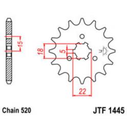 Звездочка передняя JT Sprockets (шаг 520 ) JT JTF1445